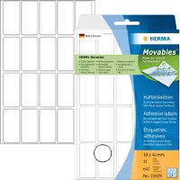 Herma Movables - Selv-adhesiv - hvit - 19 x 40 mm 640 stk (32 ark x 20) merkelapper