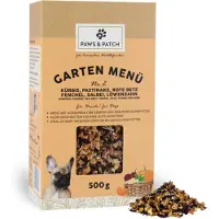 PAWS & PATCH Hagemeny for hunder - Nr. 2: Gresskar, pastinakk, rødbeter, fennikel, salvie, løvetann (500 g)