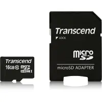 Transcend Trascendend Micro Sdhc 16 Gb Class 10 Adapter Minnekort