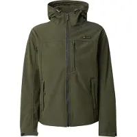 Superdry for man. M5012103A Hooded jacket in softshell fabric Trekker green (XL), Casual, Recycled Polister
