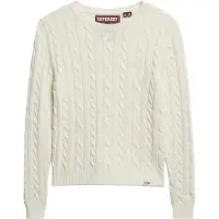 Superdry for woman. W6110685A Essentials Slim beige jumper (M), Casual, Acrylic
