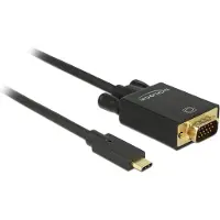 DeLOCK - Ekstern videoadapter - ITE IT6516BFN - USB-C - D-Sub - svart - løsvekt