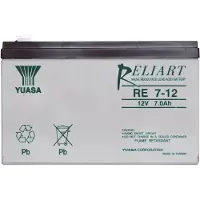Yuasa RE7-12 Blybatteri 12 V 7 Ah Blyfleece (B x H x T) 151 x 98 x 65 mm Fladstik 6,35 mm Vedligeholdelsesfri