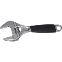 Bahco Ergo Large Opening Center Knurled With Rubber Handle And Chrome Finish Pliers 32 Mm 170 Mm Skiftenøkkel