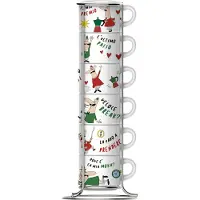Bialetti L''Omino Italiano, Sett, Flerfarget, Keramisk, Espresso, 6 stykker, Boks