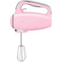 Smeg 50''s Style Køkkenmaskin HMF01PKEU Rosa, Håndmikser, Rosa, Miksing, 1,5 m, Knapper, Aluminium