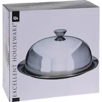 Excellent Housewares serveringsbrett med lokk, stål 24x10 cm