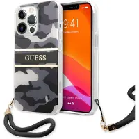 GUESS GUHCP13LKCABBK iPhone 13 Pro / 13 6,1" svart/svart hardcase Camo Strap Collection