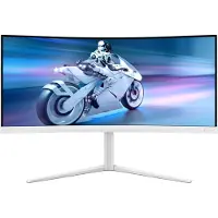 Philips Evnia 5000 34M2C5501A - LED-skjerm - gaming - kurvet - 34 - 3440 x 1400 WQHD @ 180 Hz - Fast VA - 300 cd/m² - 4000:1 - DisplayHDR 400 - 0.5 ms - 2xHDMI, DisplayPort - høyttalere - hvit