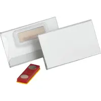 Durable - Navneskilt - for 75 x 40 mm - magnet - gjennomsiktig (en pakke 25)