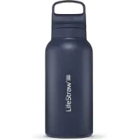 LifeStraw Go 2.0 Stainless Steel Vannfilterflaske 1L, Mørkeblå