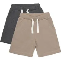 Minymo Shorts - 2-pack - Fossil - - 2 år (92) - Shorts
