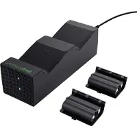 Trust Computer Products Trust GXT 250 Duo Charging Dock - Ladestativ 2 x - 1200 mAh - 2 utgangskontakter (Xbox-kontroller) - for Microsoft Xbox Wireless Controller