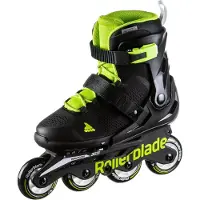 Rollerblade Rulleskøyter - Microblade - Svart/Grønn - Inlineskøy - - 33/36 - Rulleskøyter