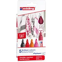 Edding 4500, 5 stykker, Flerfarget, Projektil spiss, Flerfarget, Rund, Medium