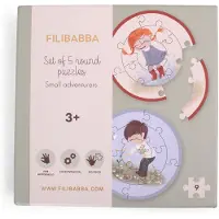 Filibabba Set of 5 round puzzles - Small adventurers