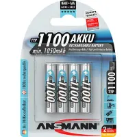 Ansmann 1x4 Nimh 1100 Micro 1050mah Aaa Oppladbart Batteri