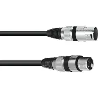 Omnitronic 30220590, XLR (3-pin), Hankjønn, XLR (3-pin), Hunkjønn, 25 m, Sort