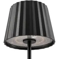 LINDBY LED-batteridrevet bordlampe Esali, svart, metall, IP65