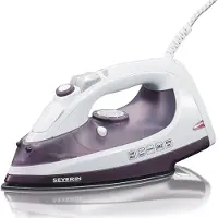 Severin BA 3210 - Dampstrykejern med automatisk slukking - såleplate: keramisk - 2500 W - hvit/purpur