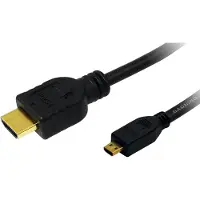 Logilink 1m HDMI to HDMI Micro - M/M, 1 m, HDMI Type A (Standard), HDMI Type D (Mikro), Sort