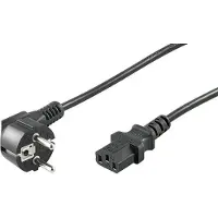 Goobay - Strømkabel - power CEE 7/7 (hann) vinklet til power IEC 60320 C13 rett - AC 250 V - 16 A - 3 m - svart