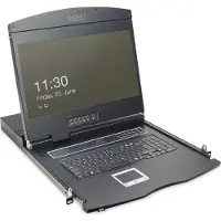 Digitus Professional DS-72211-1GE - KVM-konsoll med KVM-svitsj - 1 porter - Tysk - 19 - kan monteres i rack - 1366 x 768 @ 60 Hz - 1000:1 - svart, RAL 9005 - 1U