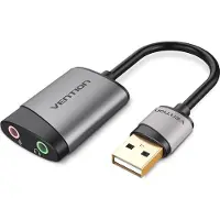Vention Eksternt USB-lydkort 0,15 m CDKHB (grå)
