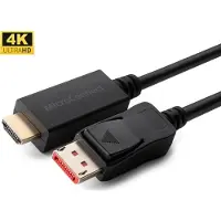 Microconnect - Adapterkabel - DisplayPort hann låst til HDMI hann - 10 m - trippel beskyttelse - svart - 4 K 60 Hz (4096 x 2160) støtte