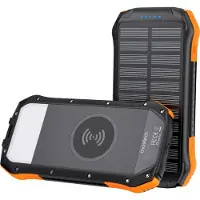 Choetech Solar + Qi Nødlader - 10000 mAh