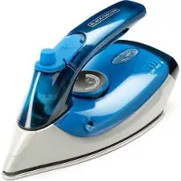 Black & Decker BXIR1000E, Dampstrykejern, Strykesåle i rustfritt stål, 20 g/min, Blå, Hvit, 50 g/min, 0,04 l