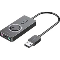 Vention USB 2.0 eksternt lydkort CDRBF 1m (svart)