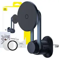 Baseus C40161200121-00, Mobiltelefon/smarttelefon, Aktiv holder, Bil, Sort