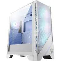MSI MAG FORGE 320R AIRFLOW - Mid tower - ATX - sidepanel med vindu (herdet glass) - ingen strømforsyning (ATX) - hvit - USB/lyd