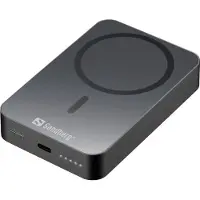 Sandberg 1000 ALU - Trådløs nødlader - Li - 10000 mAh - 38.5 Wh - 20 watt - 3 A (USB-C)
