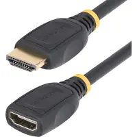 StarTech.com 3.3ft HDMI 2.0 Extension Cable, 4K 60Hz, M/F - High Speed - HDMI-forlengelseskabel - HDMI hann til HDMI hunn - 1 m - skjermet - svart - passiv, 4K 60Hz støtte