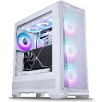 Phanteks Eclipse G400A - Mid tower gaming - ATX - sidepanel med vindu (herdet glass) - ingen strømforsyning (ATX) - matt hvit - USB/lyd