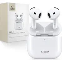 Tech-Protect UltraBoost Core 2 trådløse øretelefoner i øret - hvite