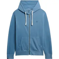 Superdry for man. M2014170A Classic essential hoodie with blue zip hood (S), Casual, Cotton