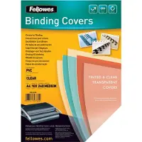 Fellowes Binding Covers A4 Clear Pvc 240 Mikron Fotopapir 100 Enheter