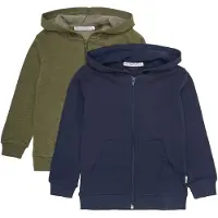 Minymo Cardigan - 2-pack - Dark Olive - - 6 år (116) - Cardigan