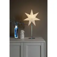 Konstsmide Papirstjerne hvit på metallfot