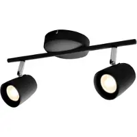 Airam Scandic Spot Taklampe 2xGU10 Sort