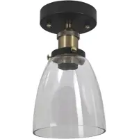 PR Home Kappa Taklampe Svart/Messing Klar 14cm