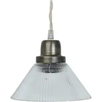 Strömshaga Taklampe Gunilla Liten Klar/Antikk Messing