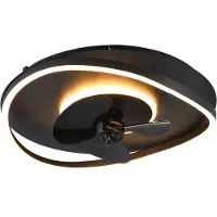 Reality LED-vifte Sortland, DC, stillegående, 50 cm, CCT, fjernkontroll