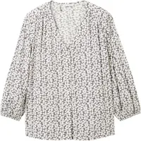 Tom Tailor 1037898 Printed V-neck 3/4 Erme Bluse
