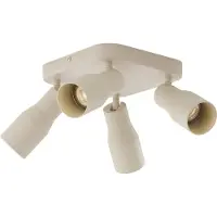 QAZQA Beige GU10 takspot 50 mm firkantet 4-lys - Stanley
