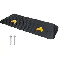 Vevor gummiterskelrampe, 2" stigeterskelrampe, døråpning, kraftterskelrampe for resirkulert gummi, 33069 lbs lastekapasitet, sklisikre overflater, solid gummiterskelrampe for rullestol og scooter