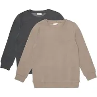 Minymo Sweatshirts - 2-pack - Fossil - - 9 år (134) - Collegegenser